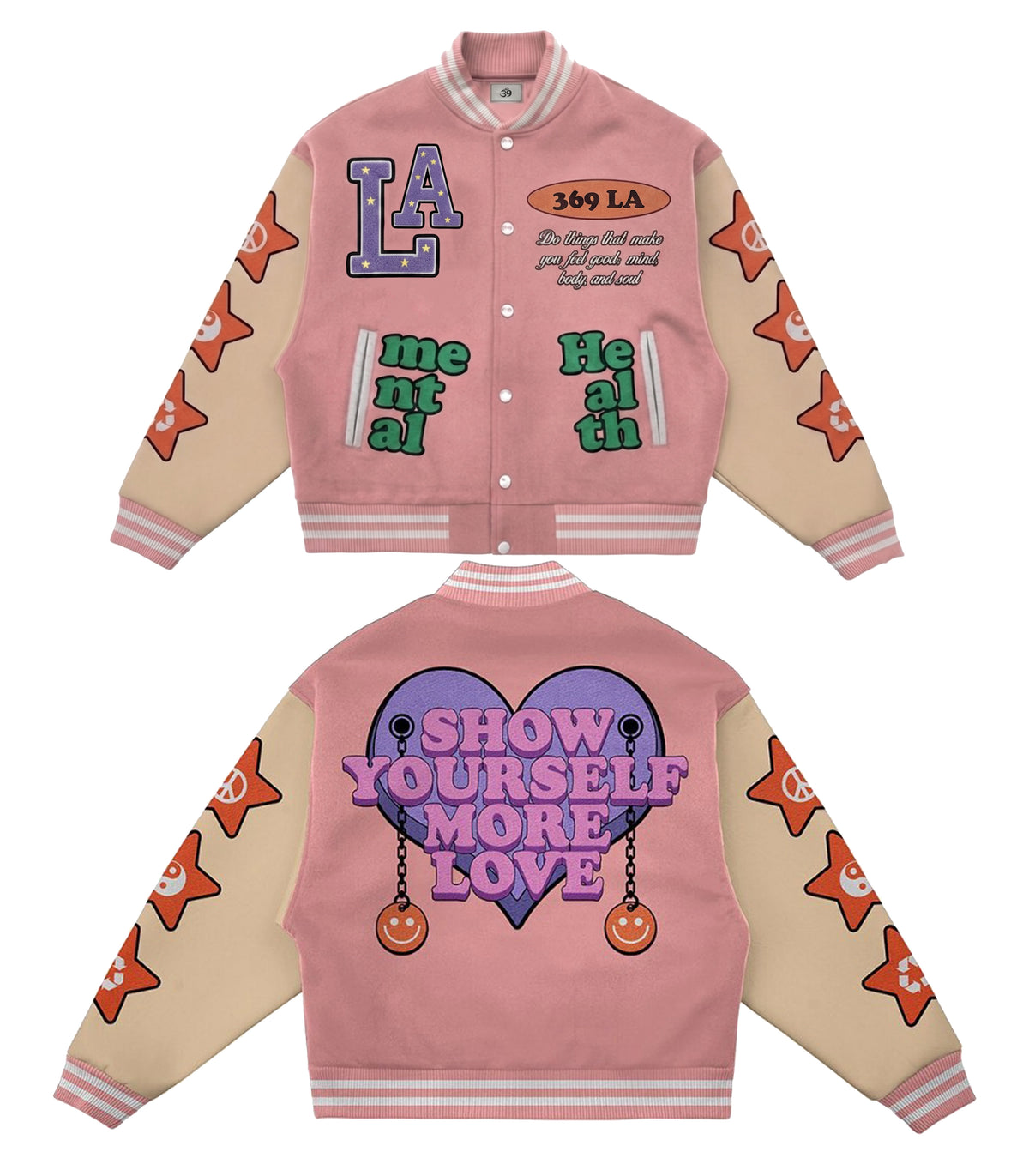 Show Yourself More LoveVarsity Jacket