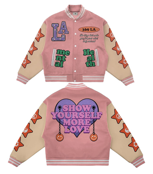 Show Yourself More LoveVarsity Jacket