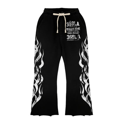 Big Minds Streetwear Graphic T-Shirt & Flare Sweatpants Set