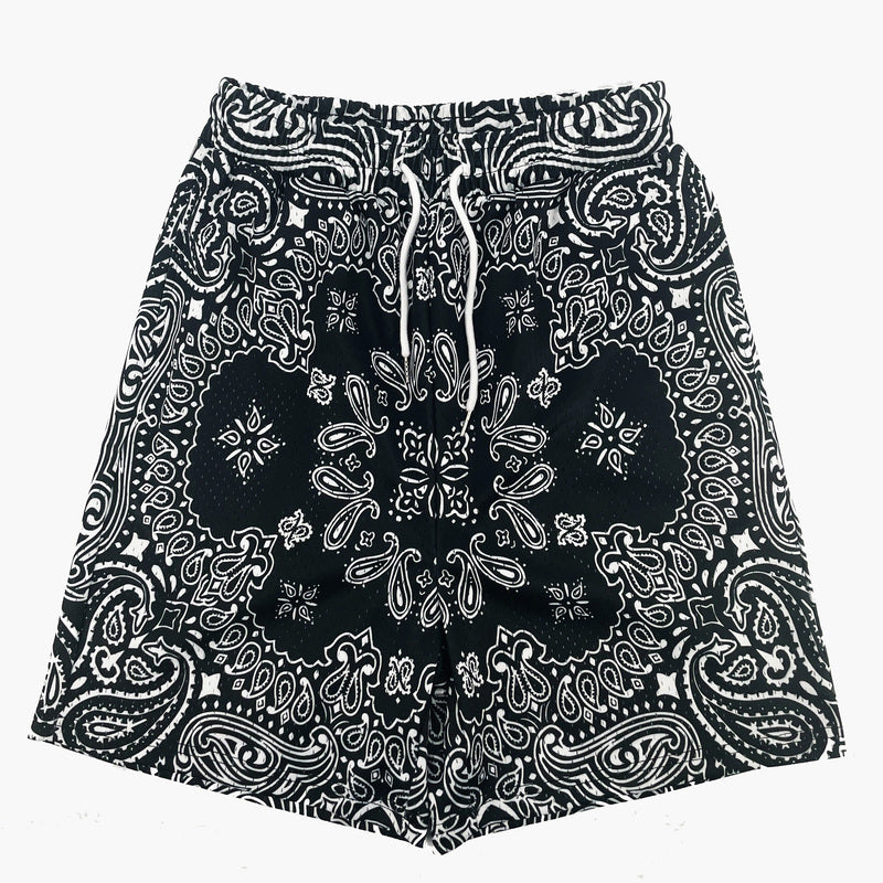 Fear Is The Mind Killer Streetwear Graphic T-Shirt & Black Bandana Shorts Set