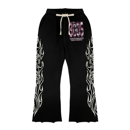 Born From Streetwear Graphic T-Shirt & Flare Sweatpants Set