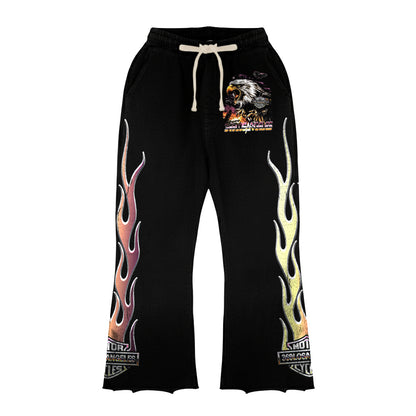 Champion Eagle Long-Sleeve T-Shirt & Flare Sweatpants Full Set