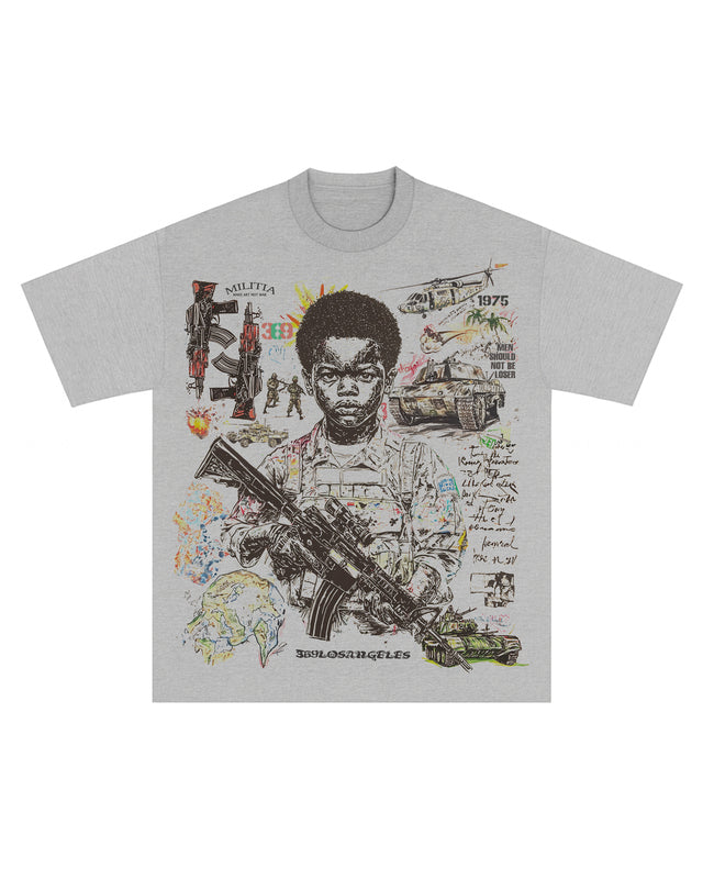 Militia Short-Sleeve T-Shirt & Flare Sweatpants Full Set