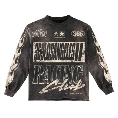 Racing Club Long-Sleeve T-Shirt & Flare Sweatpants Full Set