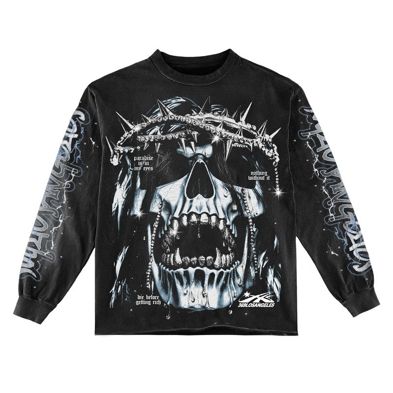Internal Paradise Long-Sleeve T-Shirt & Flare Sweatpants Full Set
