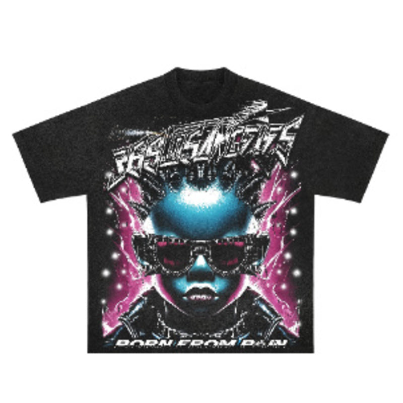 Born From Streetwear Graphic T-Shirt & Flare Sweatpants Set