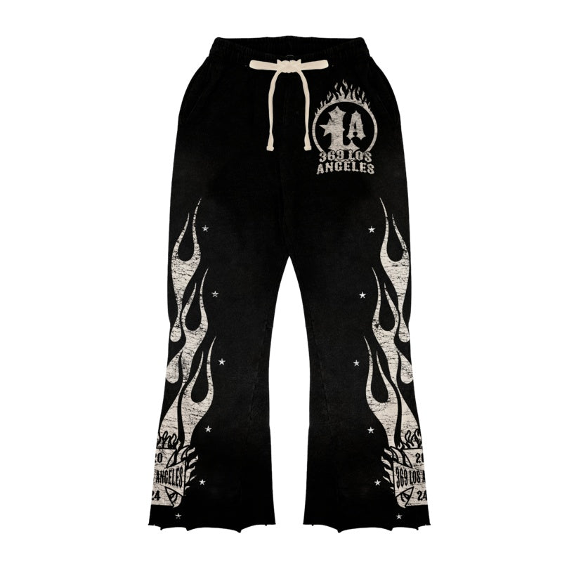 Snake Streetwear Graphic Flare Sweatpants