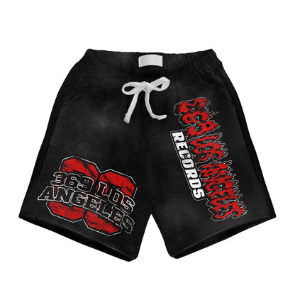 Skeleton Biker Streetwear Graphic T-Shirt & Sweatshorts Set